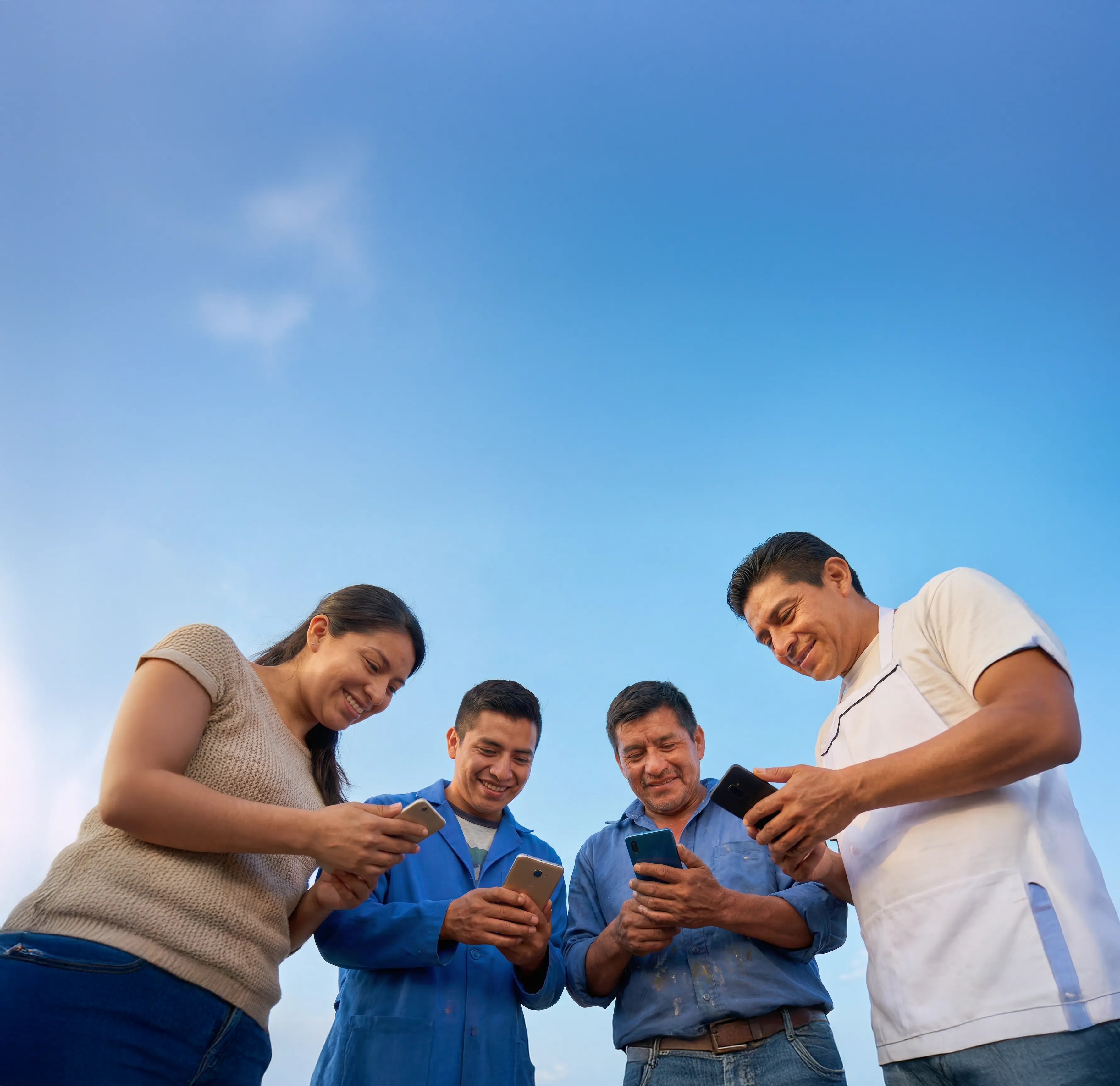 woman pointing at vana phone